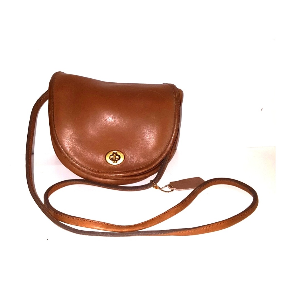 Vintage Coach distressed leather mini crossbody